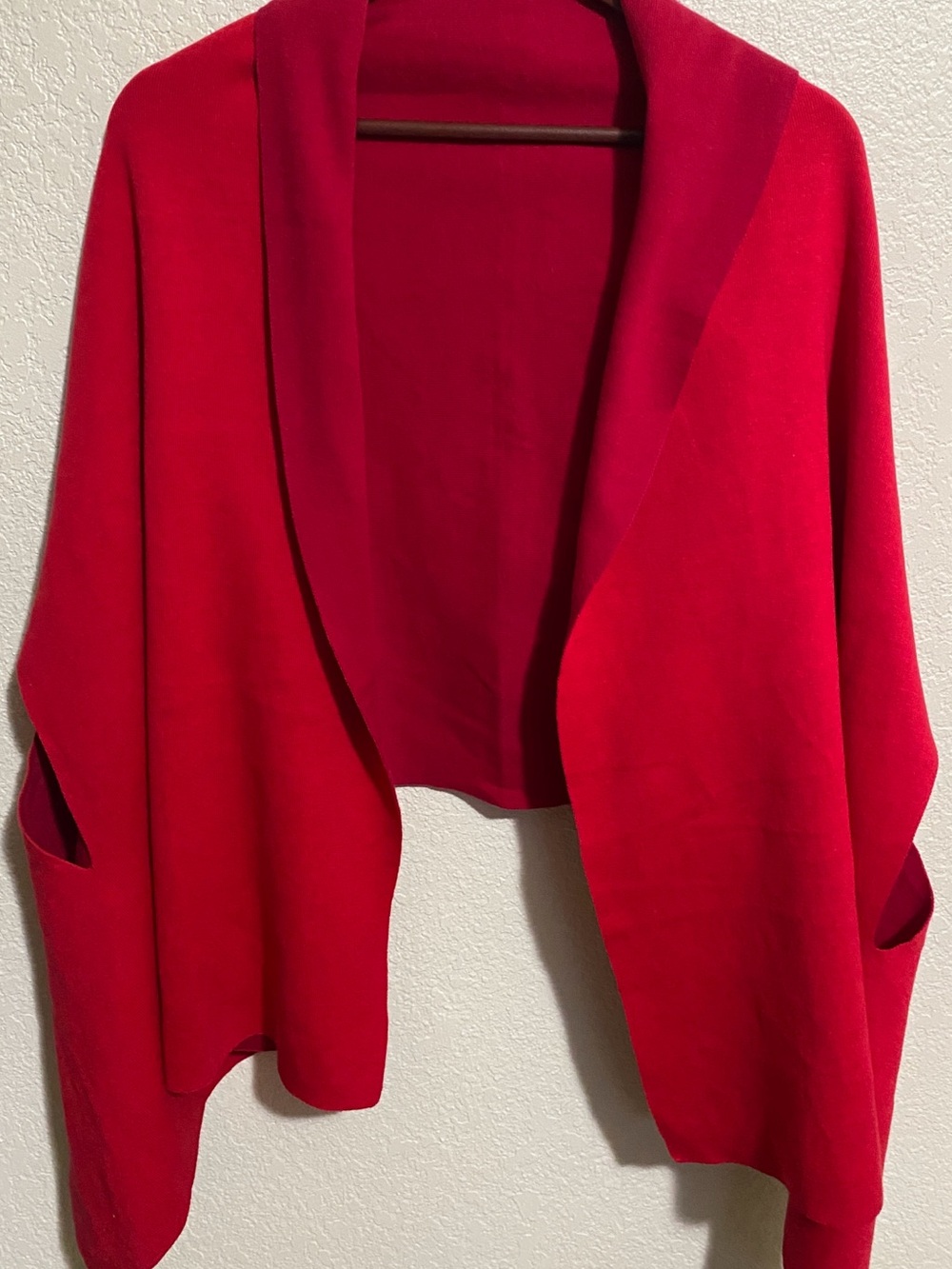 Chico's Reversible Travel Wrap Ruana Radiant Red One Size NWT 4-Way Wear Poncho